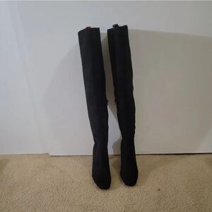 🆕️👢Gabrielle Union Over The Knee Boots, Blk/Red - Sz 8-1/2